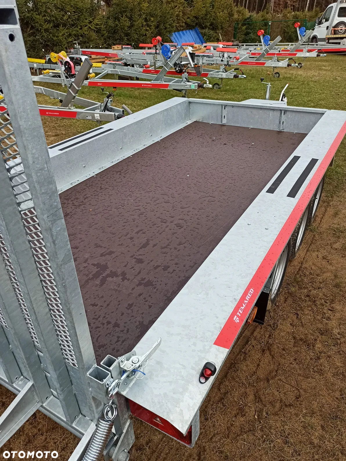 TEMARED Przyczepa koparkowa 3 osie BUILDER 4018 pod koparkę duża MOCNA - 3