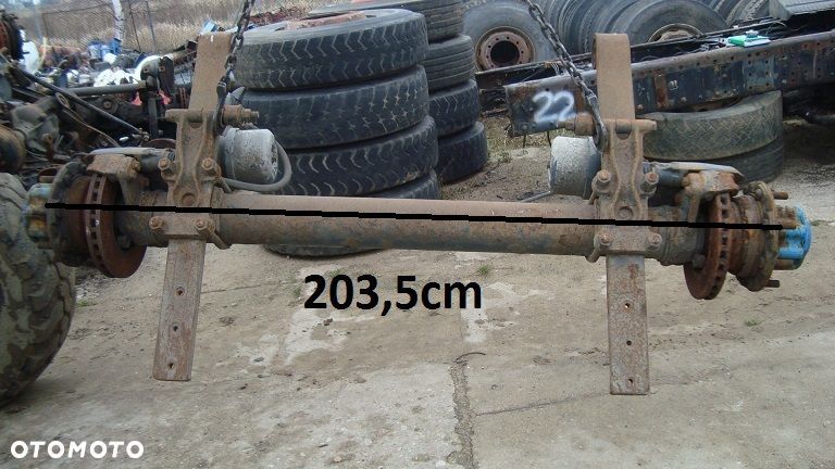 OŚ MERCEDES MB  8 SZPILEK KOŁA 19.5 TARCZA PIASTA RURA  ZACISK HAMULCOWY CZĘŚCI - 2