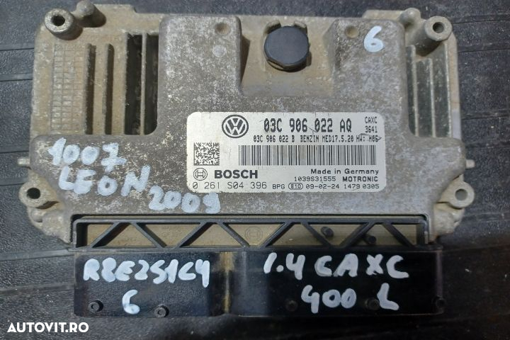 Calculator motor ECU 03C906022AQ 0261S04396 - 1.4 CAXC 03C906022AQ 02 - 3