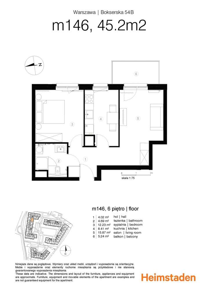 2-pokojowe | ODZIELNA KUCHNIA | 45.2 m2 | Balkon | INTERNET w cenie !!