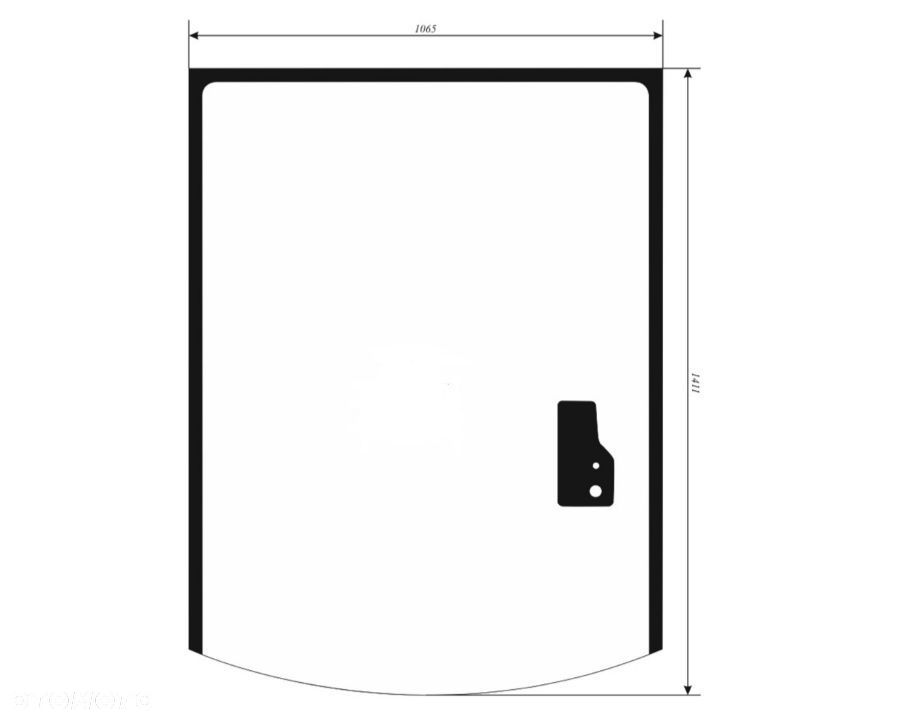 Szyba Jcb 3CX 4CX kabina P21 nr 117 - 1