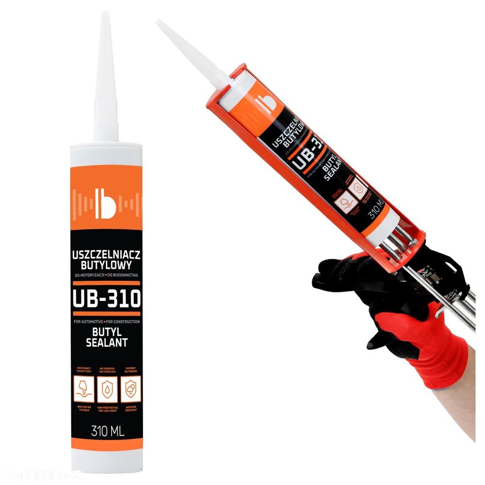 Szary uszczelniacz butylowy Bitmat UB-310 karoseria dach 310ml - 9