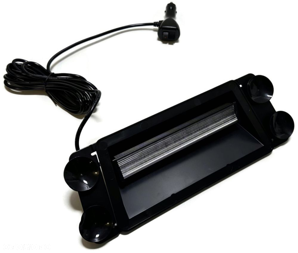 Lampa Niebieska Kogut Led Strobo Blue POLICJA na szybę Homologacja FV - 5