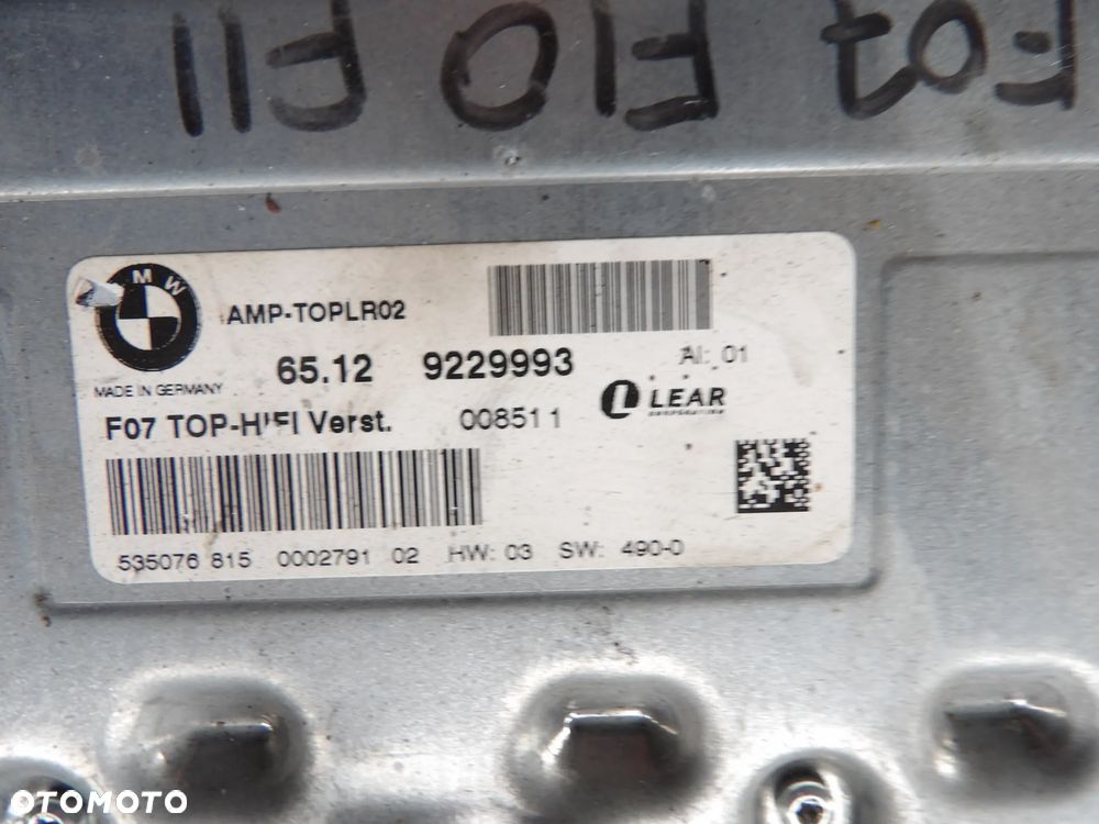 BMW - F01,F02 - WZMACNIACZ AUDIO - DEMONTAŻ - EUROPA - 9229993 - 2