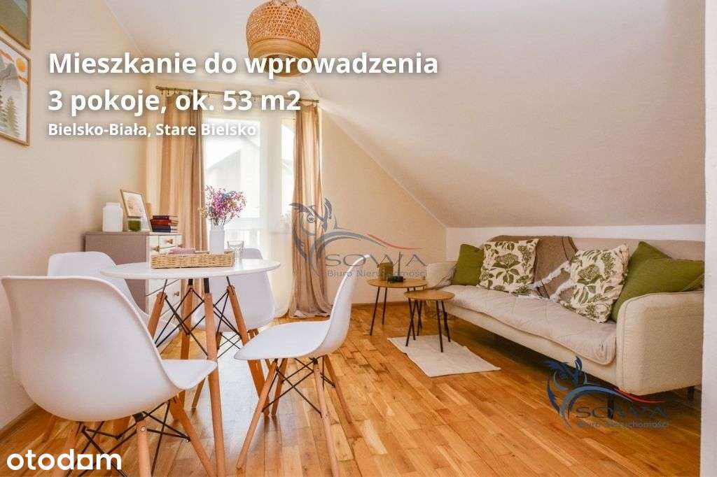 3 pokoje | Balkon | Sarni Stok | 53 m2