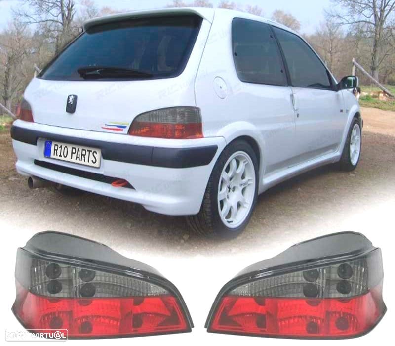 FAROLINS TRASEIROS FUMADOS PEUGEOT 106 96-03 - 1