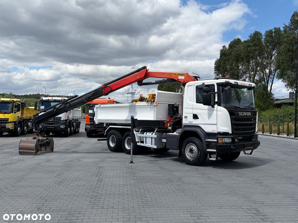Scania P410 / 6x4 / EURO 6 / HDS / WYSUW x3 / ROTATOR / CHYWTAK / STEROWANIE RADIOWE / WYWROTKA / HYDROBURTA / AUTOMAT / KAMERA COFANIA / NAWIGACJA / NISKI PRZEBIEG / 2017 / SERWISOWANY / SPROWADZONY