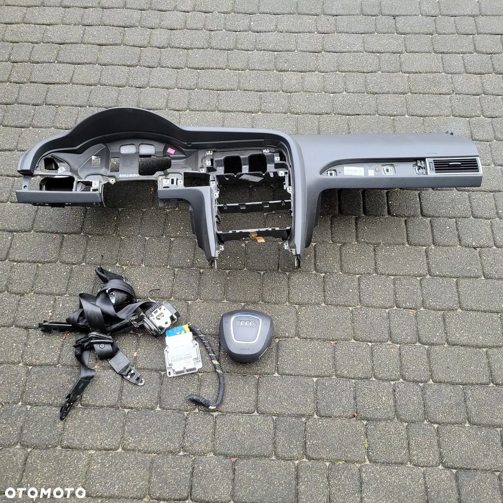 AUDI A6 C6 LIFT DESKA KONSOLA AIRBAG PASY CZARNA SOUL 4 RAMMIENNA KOMPLET - 2