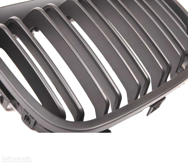GRELHAS FRONTAIS DUPLAS BMW F20 PRE-LCI 11-15 LOOK M1 PRETO MATE - 2