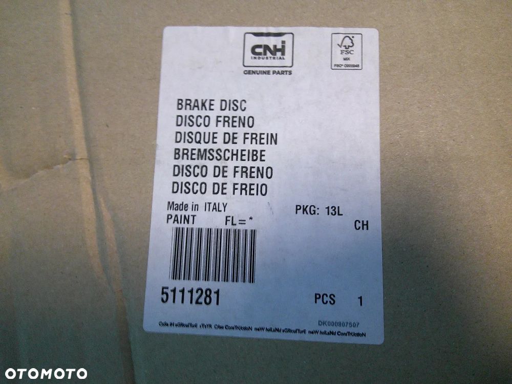 Tarcza oporowa hamulcowa fi 445 5111281 oe case fiat new holland  nowa - 2