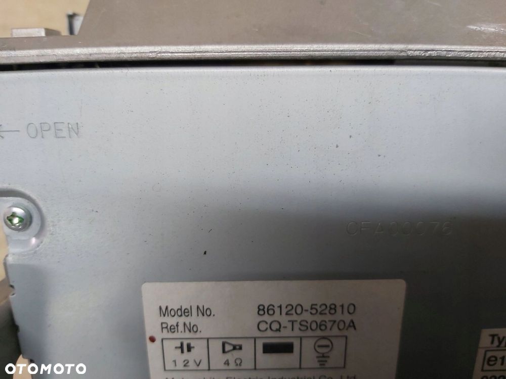 Toyota Yaris II Radio CD 58828 86120-52810 - 5