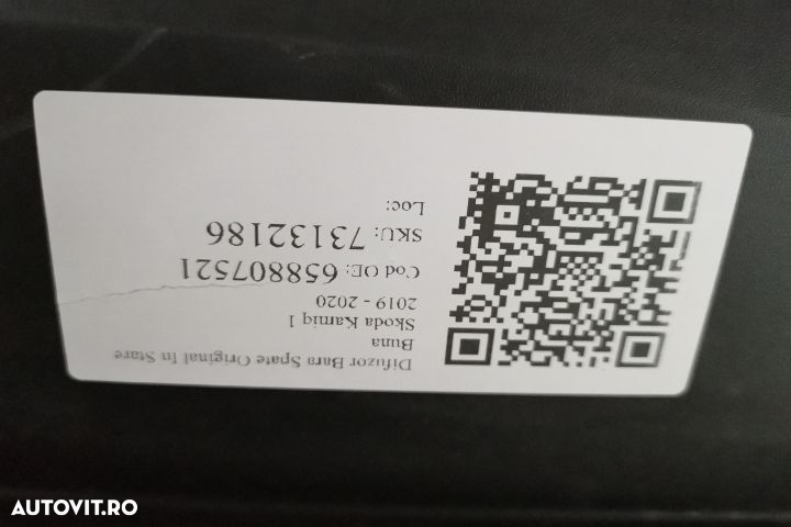 Difuzor Bara Spate Original In Stare Buna  Skoda  Kamiq  1 [2019 - 202 - 7