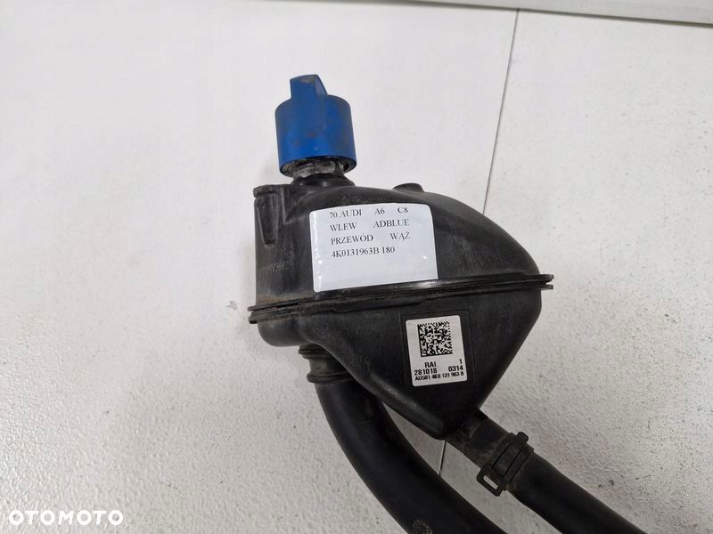 audi a6 c8 przewód wąż rura wlew adblue 4k0131963b - 3