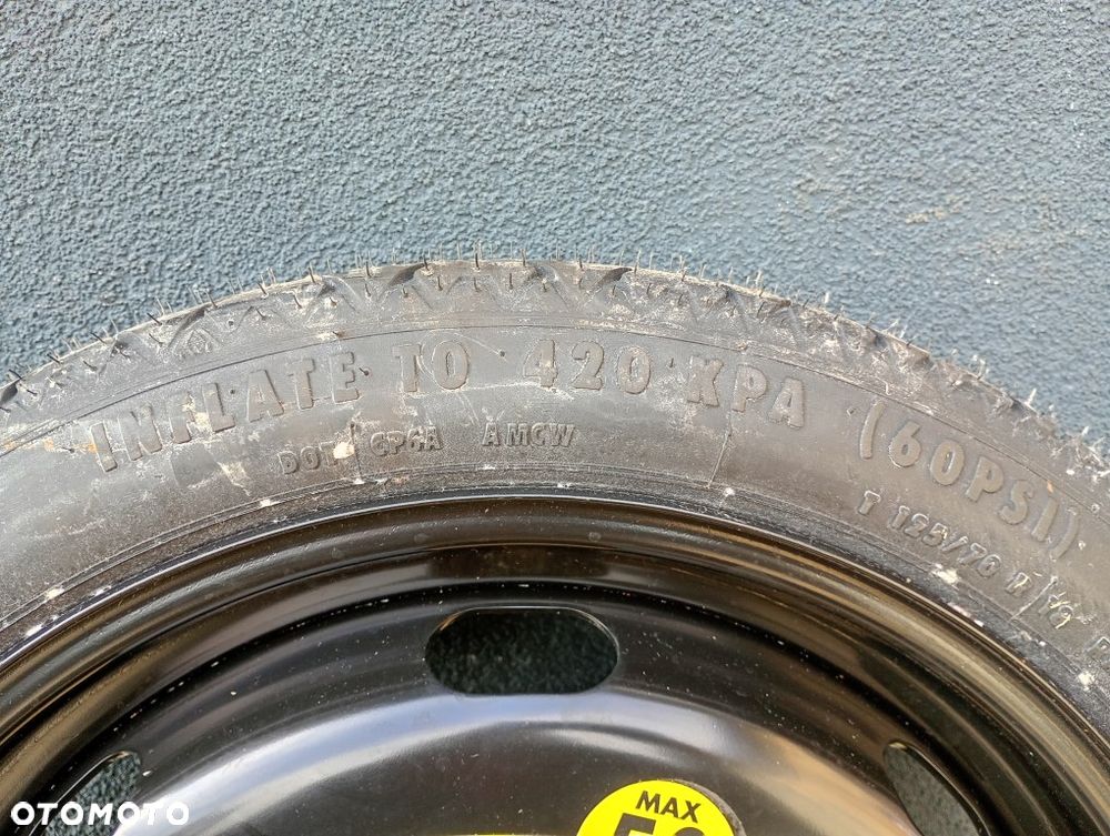 koło zapasowe dojazdowe Continental T125/70R18 vw golf V IV plus touran passat b7 - 5