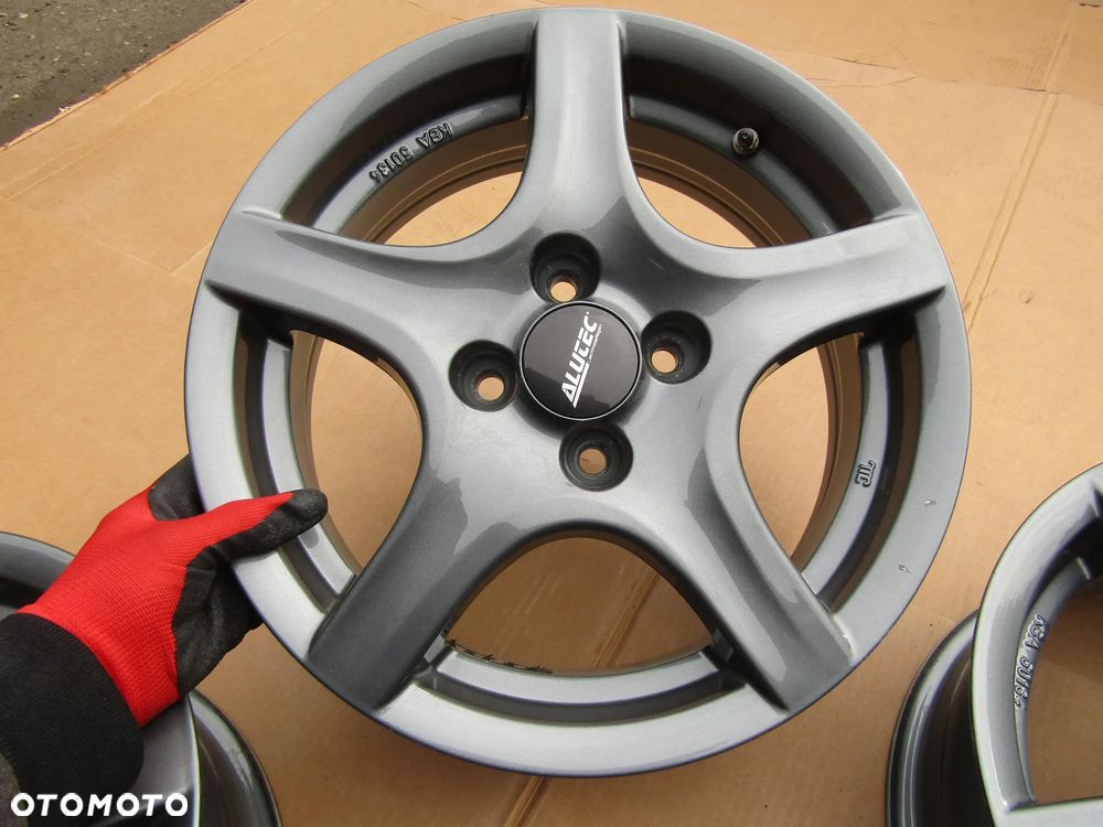 4x Felgi Aluminiowe 15 Opel Adam Vectra A Astra F Aveo Tigra Vectra Combo C Corsa B C D E Meriva Kadet Chevrolet Spark Lanos Nexia Nubira Aveo 5,5 j 4x100 ET40 piasta 56,6 mm + czujniki TPMS ALUTEC GERMANY - 15