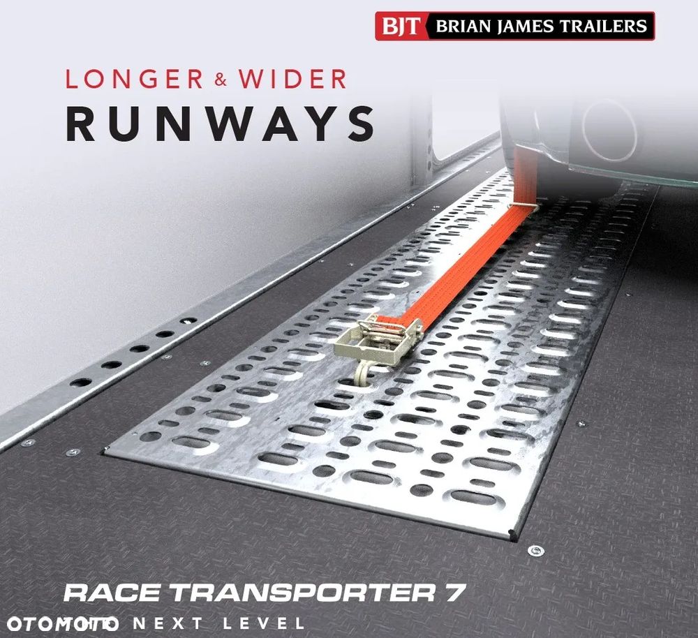 Brian James Trailers Race Transporter 7, Przyczepa do samochodów sportowych, zabytkowych i niskopodwoziowych, DM - 5