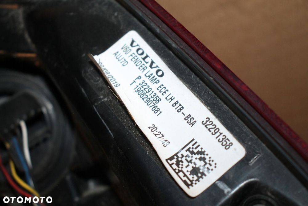 VOLVO V60, V60 CROSS COUNTRY TYLNA LEWA LAMPA LEWY TYŁ 32291358 - 6