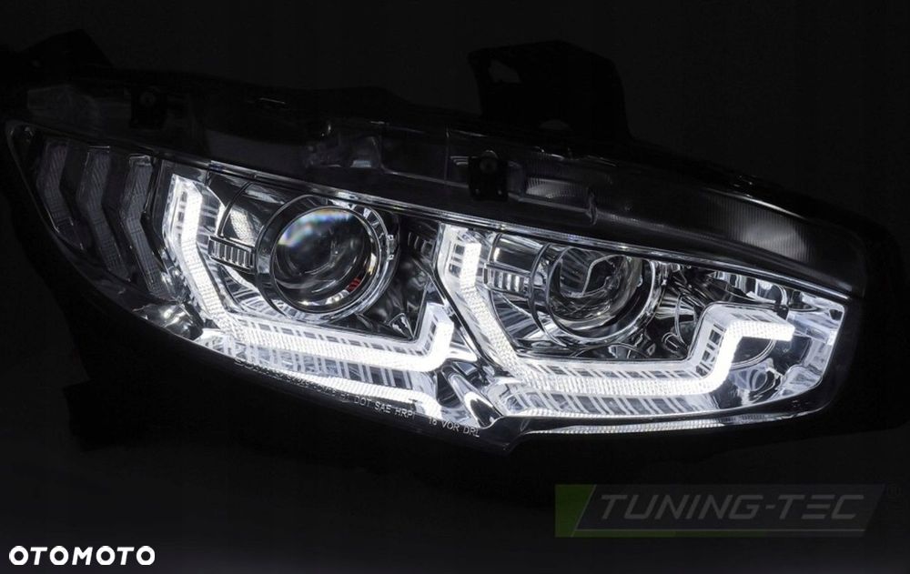 Reflektor Lampa kpl Diody Soczewka Clear Chrom Honda Civic X 10 2016-2021 - 4