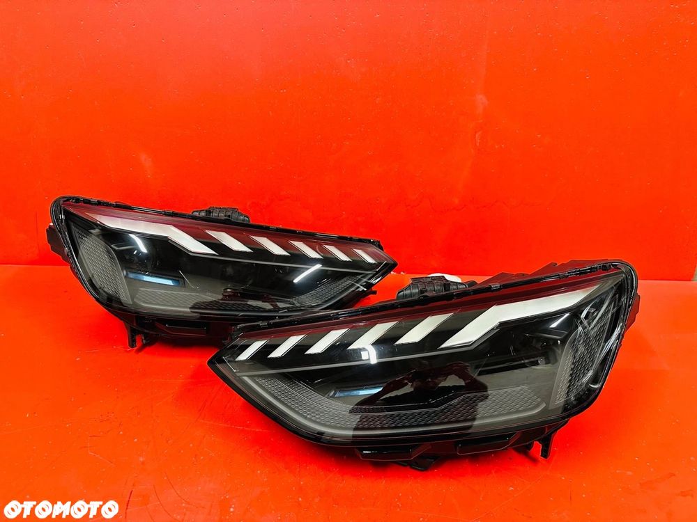 LAMPY AUDI A4 B9 RS4 LIFT FULL LED MATRIX CZARNE EU BDB KOMPLETNE - 1