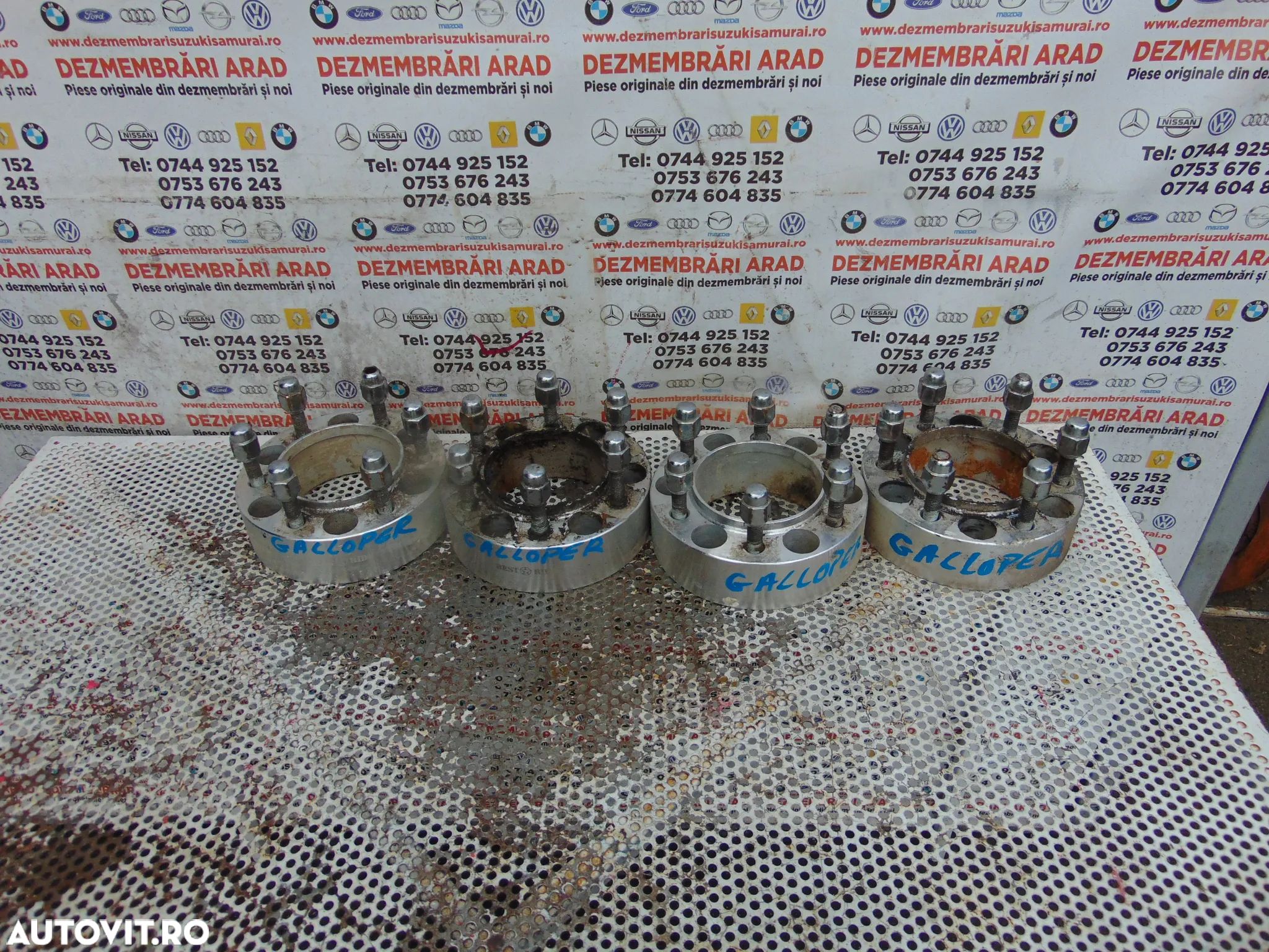 Distantiere roti Mitsubishi Pajero Hyundai Galloper ca NOI flanse roti distantiere aluminiu - 1