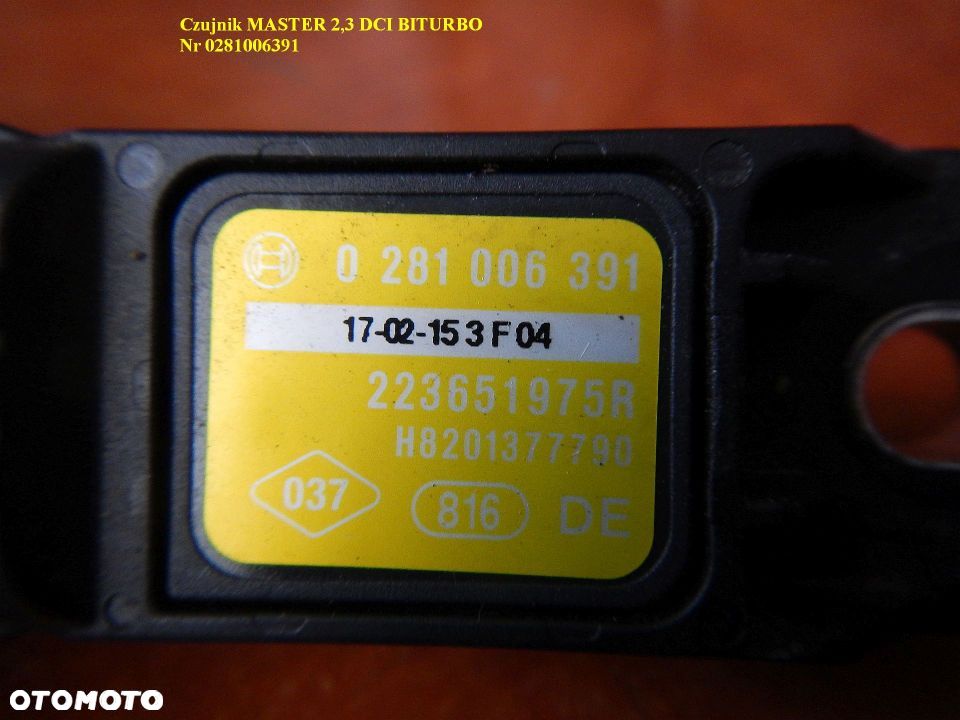 CZUJNIK MASTER 2,3 DCI BITURBO 0281006391 - 2