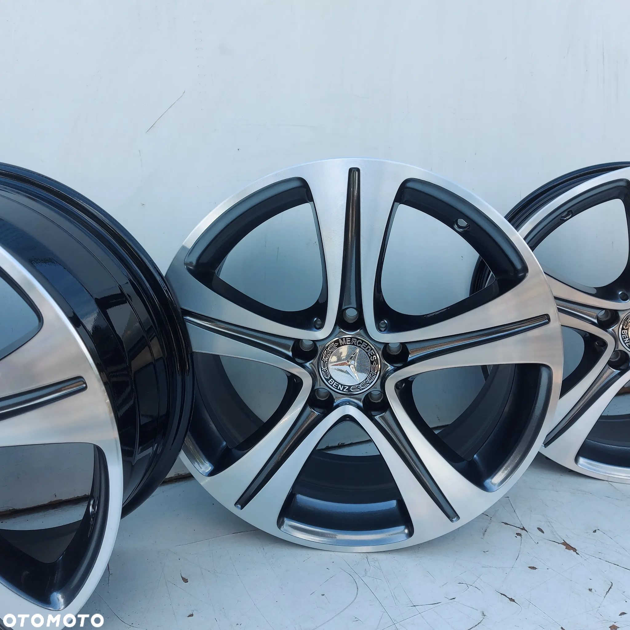 FELGI 17 KOMPLET IDEALNE MERCEDES E W213 W238 CLS W257 C W205 VITO W447 GLC W253 ORYGINAL DEMONTAZ 2134011200 7.5JX17 ET40 FELGA 5X112 SHADOWLINE - 6