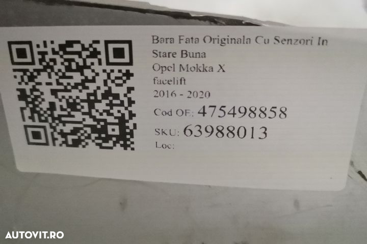 Bara Fata Originala Cu Senzori In Stare Buna Opel  Mokka  X [facelift] - 8