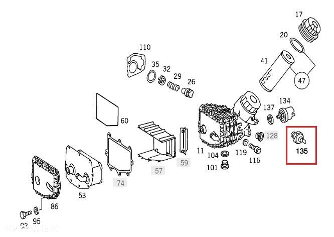 MERCEDES M104 M111 OM601 OM602 OM606 Wlacznik cisnieniowy oleju - 2