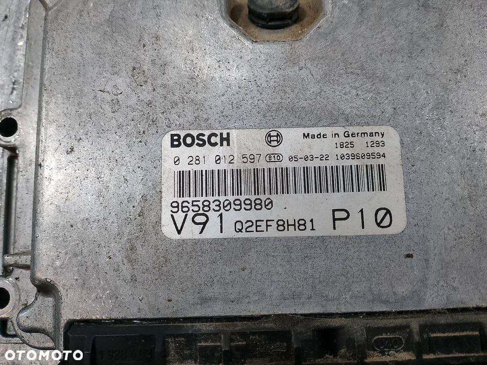 KOMPUTER, STEROWNIK PEUGEOT BOXER 9658309980   0281012597 2.2 HDI - 5