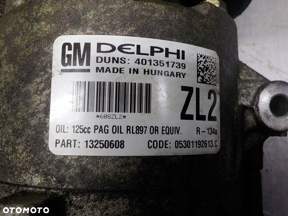 OPEL ZAFIRA B SPRĘŻARKA KLIMATYZACJI 13250608 ZL2 - 3