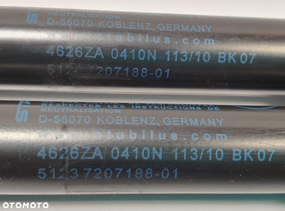 SIŁOWNIKI TELESKOPY MASKI BMW 5 F10 7207188 PARA - 2