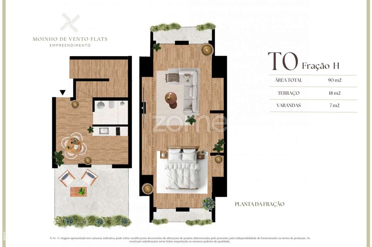 Apartamento T0 H Condominio Moinho de Vento - Grande imagem: 4/19