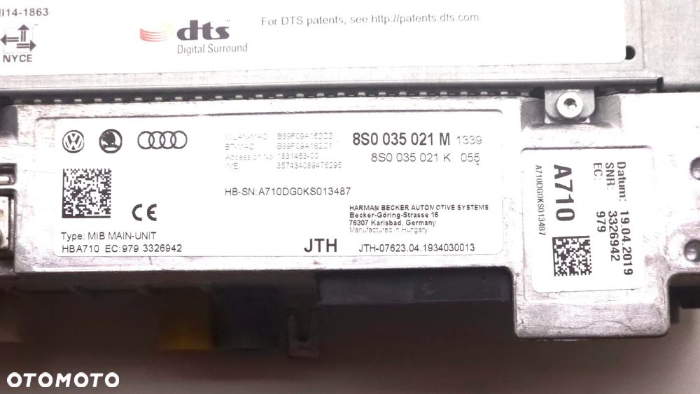 ODBLOKOWANA Jednostka MMI NAVI multimedia sd Audi TT 8S0 8S0035021M 8S0035021 M - 7