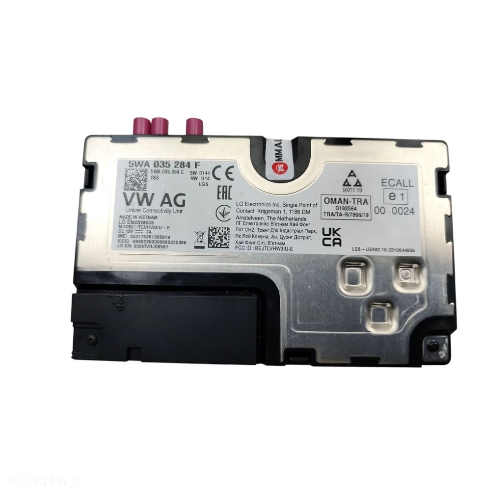 MODUŁ ONLINE SKODA OCTAVIA IV VW GOLF VIII AUDI A3 8Y 5WA035284F - 1
