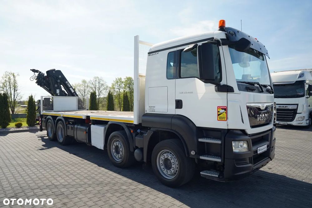 MAN MAN TGS 35.480 / 8x4 / HDS HIAB 288 EP-5 wysów : 12.7 M / SKRZYNIOWY - 7,4 M / UDŹWIG : 9400 KG / EURO 6 / STEROWANIE RADIOWE - 14