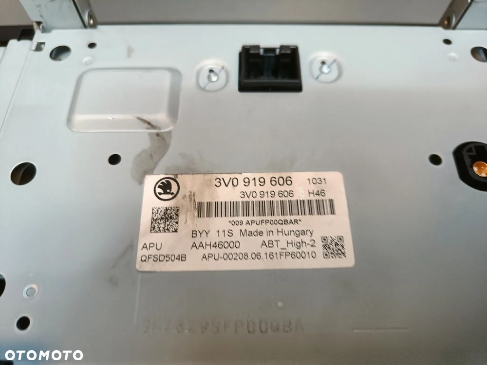 Radio Skoda Superb 3 III Wyświetlacz Jednostka Nawigacja 3V0035020C 3V0919606 - 14