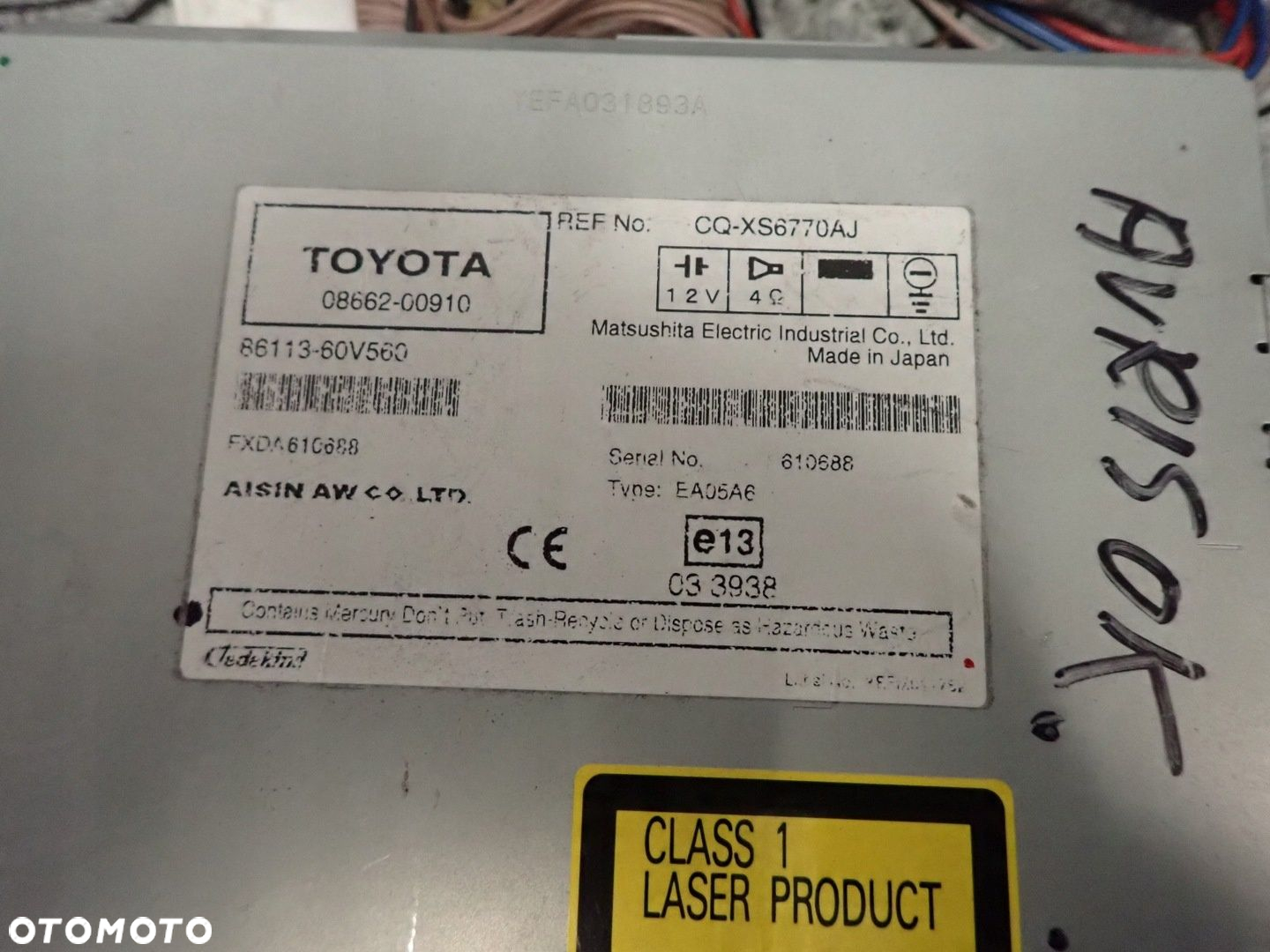 TOYOTA AURIS 06-09 RADIO NAWIGACJA GPS - 5