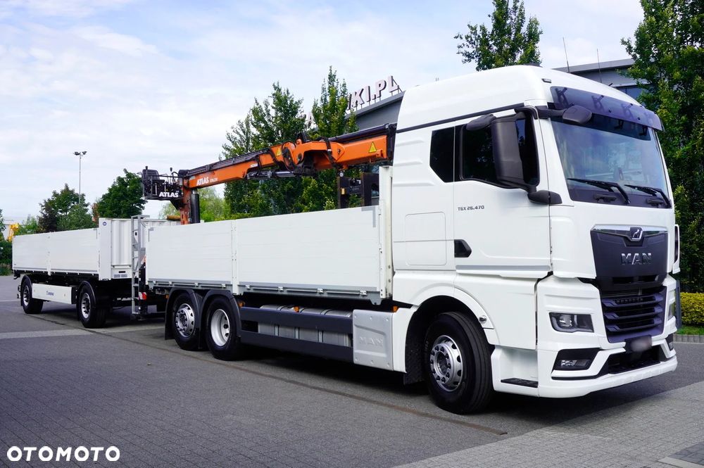 MAN TGX 26.470 6x2-4 / 30 tys. km!!! / HDS Atlas 170.2vb-a12 / oś skrętna / Przyczepa Krone 18 EPAL_260983 - 4