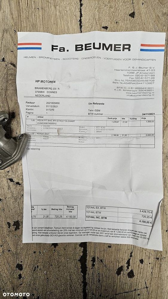 Króciec ssący Honda - 2