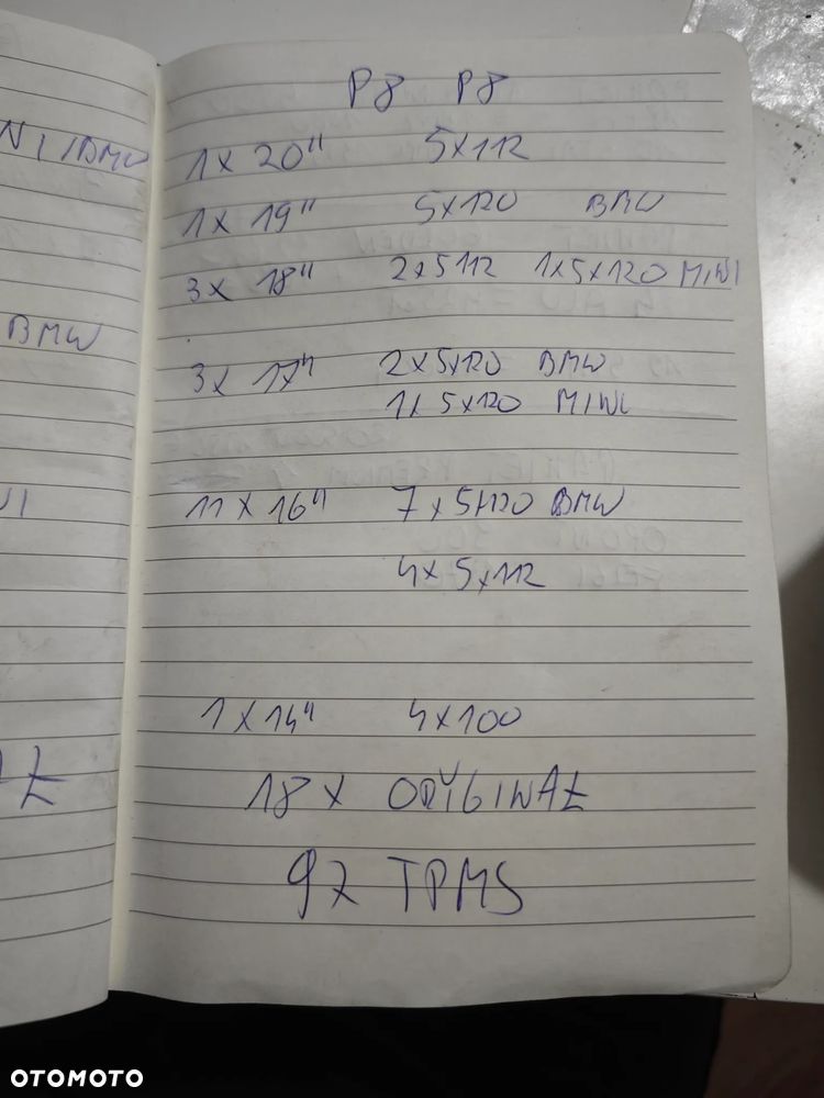 Pakiet hurt hurtowo koła felgi aluminiowe opony  5x112  20 kompletów export eksport - 9