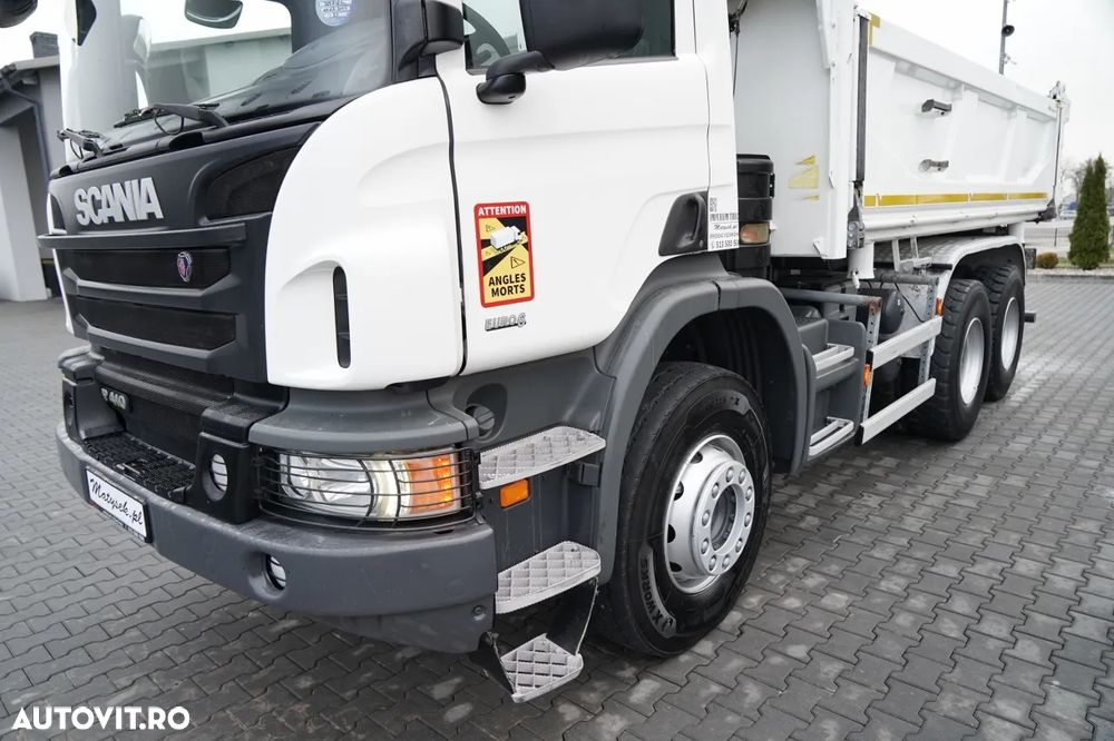 Scania P 410 / 6x4 / BASCULĂ DUBLU / HYDRODOLTA / BOARDMATIC / AUTOMATĂ / EURO 6 - 18