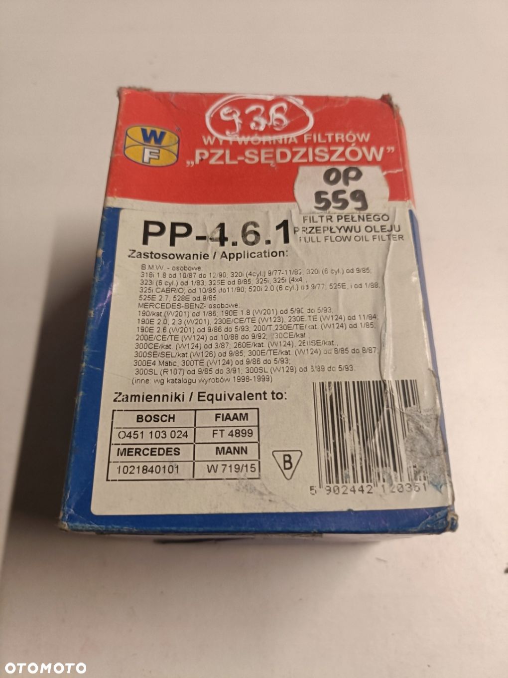Audi Coupe B2 BMW E21 E30 E12 E28 E34 Z1 VW Kaefer FILTR OLEJU PP-4.6.1 - 1