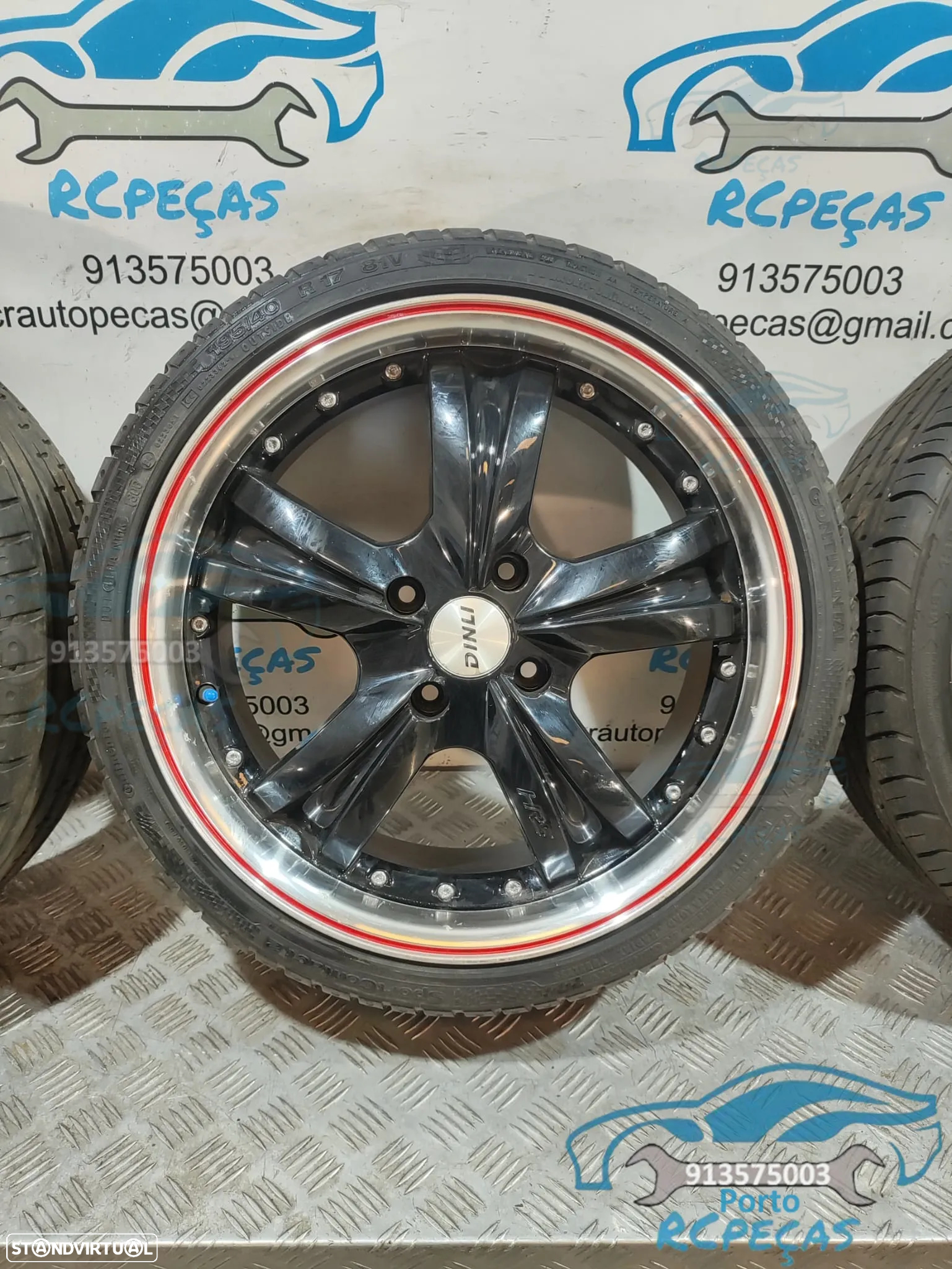 Jantes 17" HRS 4x100 - 7J | ET40 - 195 40 17 | Mini | Cooper | Aba | Polida | One | S | JCW | SD | Polegadas | Jante - 8