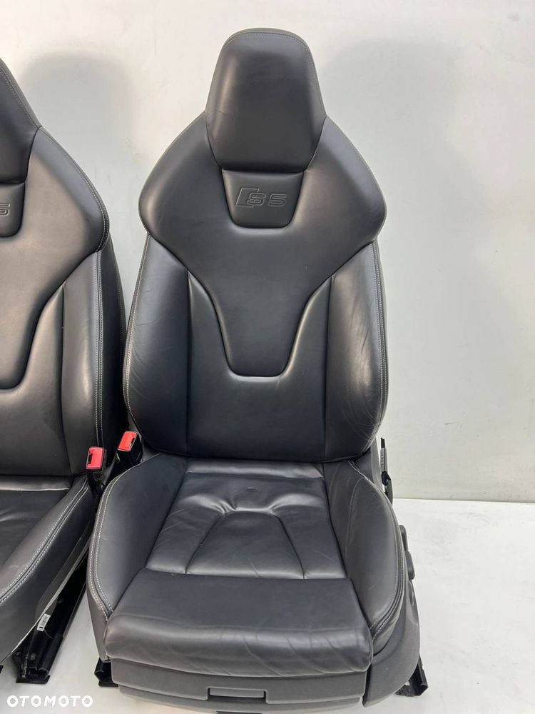 Komplet foteli z boczkami RECARO GRZENE PAMIĘĆ EU SKÓRA SCHOWKI Audi S5 - 7
