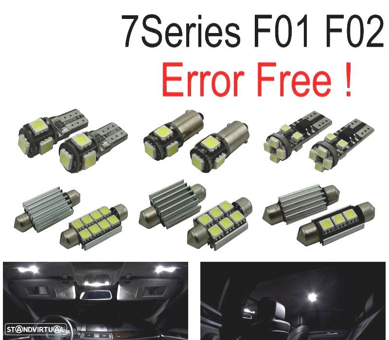 KIT 31 LÂMPADAS LED INTERIOR BMW SÉRIE 7 F01 F02 740LI 750I 760LI 750LI XDRIVE ACTIVEHYBRID 09-15 - 1