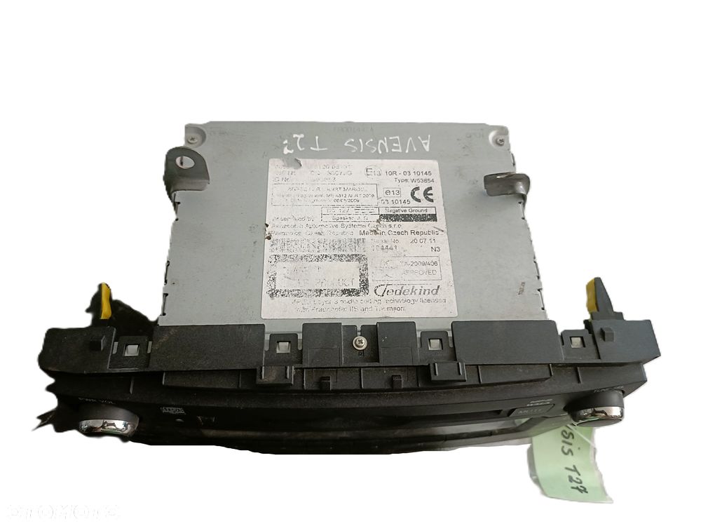 TOYOTA AVENSIS T27 09-11 r. RADIO RADIOODTWARZACZ RADIOODBIORNIK EU + - 2