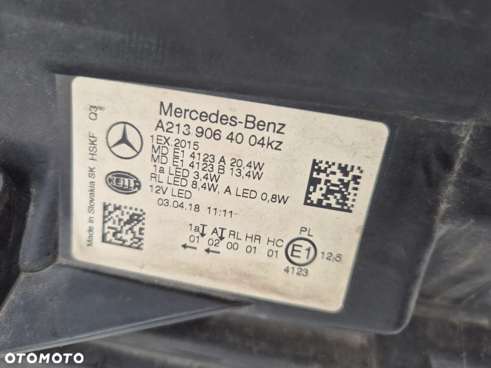 Lampa prawa Mercedes E-klasa W213 A2139064004 Full Led - 5