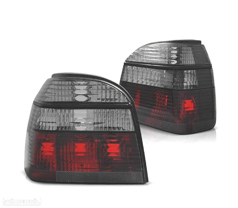 CONJUNTO FAROLINS VW GOLF 3 91-97 VERMELHO FUMADO - 2