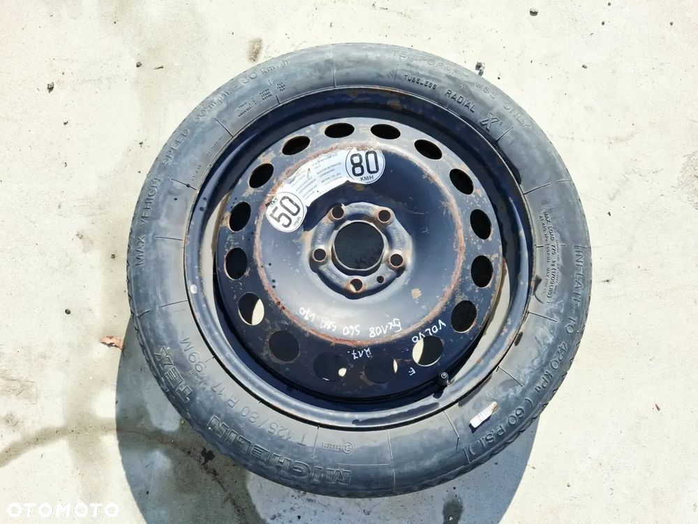 Koło Koła Dojazdowe Zjazdowe Zapasowe 125/80/17 R17 5X108 Volvo 9209872 - 1