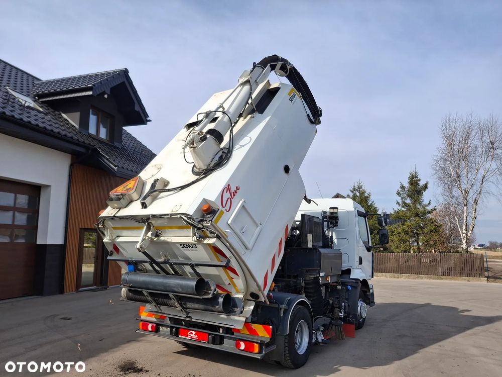 Renault Midlum 220 DXI Zamiatarka SEMAT Zoeller Johnston Szczotki L/R Obie Strony 2013r Napęd Hydrostat Euro 5 Rura Do Liści Studzienek 4466 Mth - 18